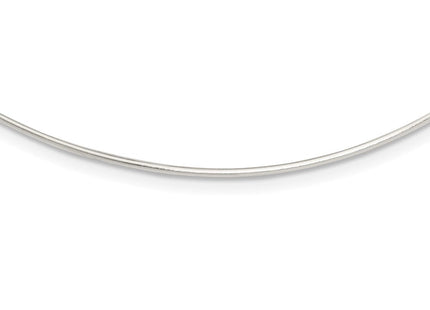 Sterling Silver Solid Polished Neck Wire Necklace (Style QH372-18)