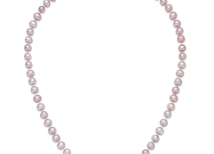 Sterling silver pearl necklace, alternate view