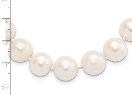 Sterling Silver Rhodium-plated 11- White Near-Round Freshwater Cultured Pearl