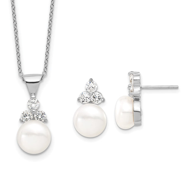 Sterling Silver Earrings Style QH5374SET - Classique Jewelry Inc.