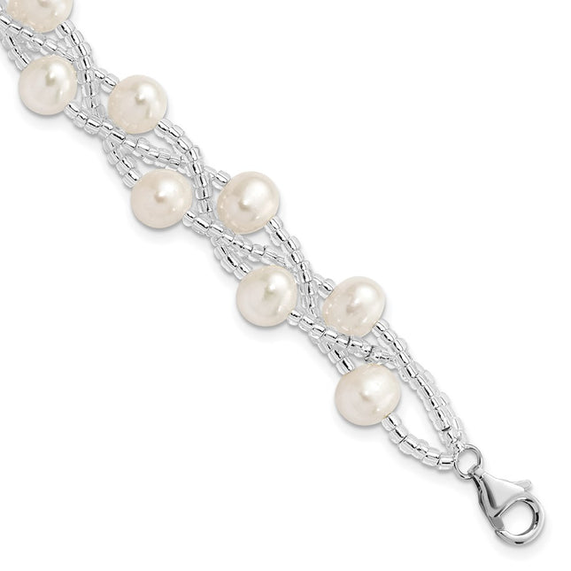 Sterling Silver Bracelets Style QH5395 - Classique Jewelry Inc.