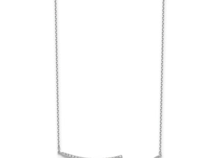 Sterling silver cubic zirconia necklace, alternate view