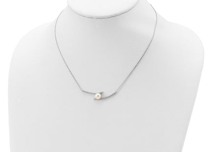 Sterling silver cubic zirconia necklace, further view
