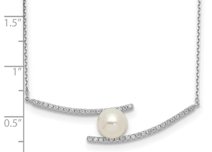 Sterling silver cubic zirconia necklace, another view