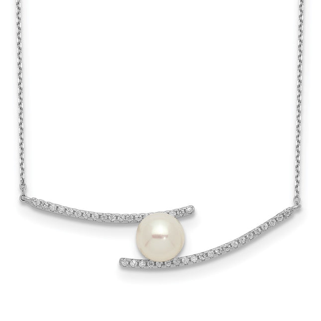 Sterling silver cubic zirconia necklace