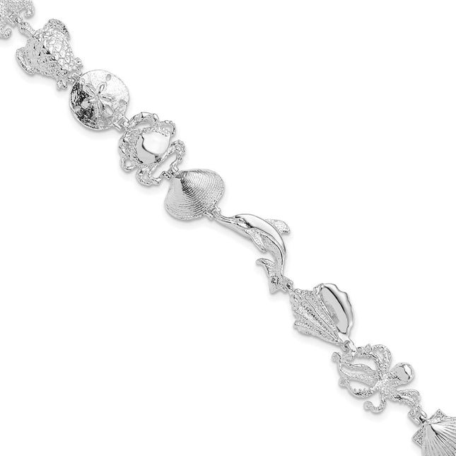 Sterling Silver Bracelets Style QH5579 - Classique Jewelry Inc.
