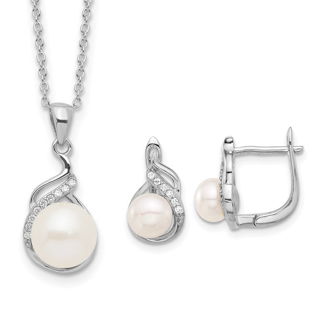 Sterling Silver Earrings Style QH5816SET - Classique Jewelry Inc.