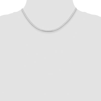 Sterling Silver Rhodium-plated Magic Herringbone Chain, 16 x 3mm
