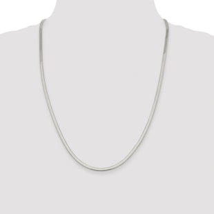 Sterling Silver Rhodium-plated Magic Herringbone Chain (Style QHB035R-24)