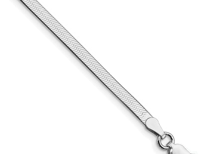Sterling Silver Rhodium-plated Magic Herringbone Bracelet, 7 x 3mm