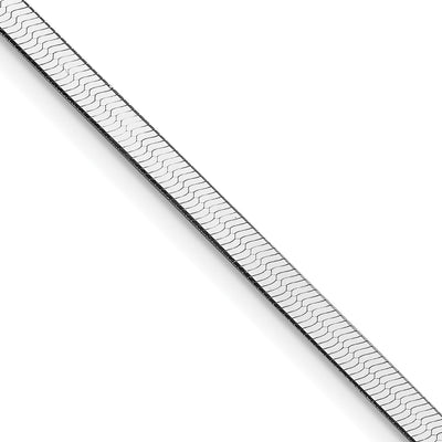 Sterling silver herringbone link chain, alternate view