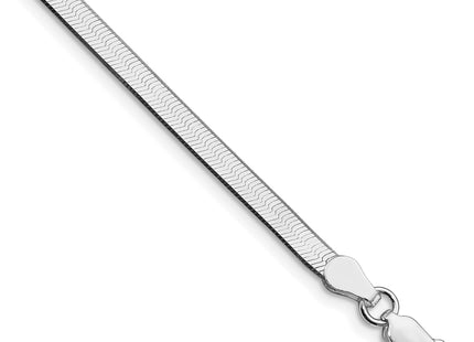 Sterling Silver Rhodium-plated Magic Herringbone Bracelet, 7 x 3.5mm