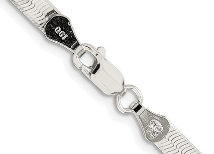 Sterling silver herringbone link chain, additional view