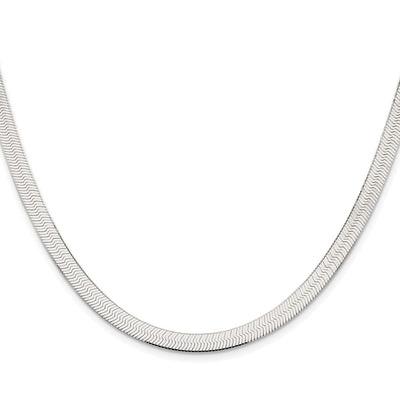 Sterling Silver Rhodium-plated Magic Herringbone Chain, 16 x 5.25mm
