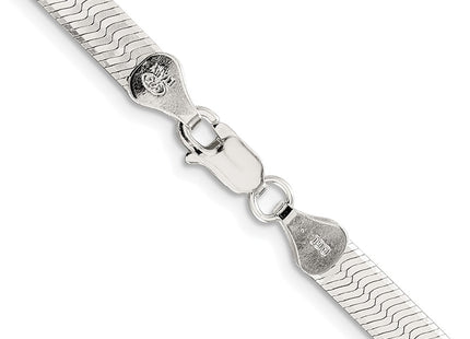Sterling silver herringbone link chain, additional view