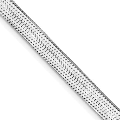Sterling Silver Rhodium-plated Magic Herringbone Chain, 16 x 5.25mm