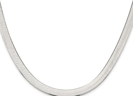 Sterling silver herringbone link bracelet, alternate view