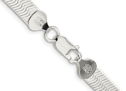 Sterling silver herringbone link chain, another view