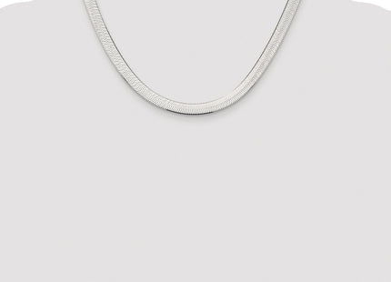 Sterling silver herringbone link chain, further view