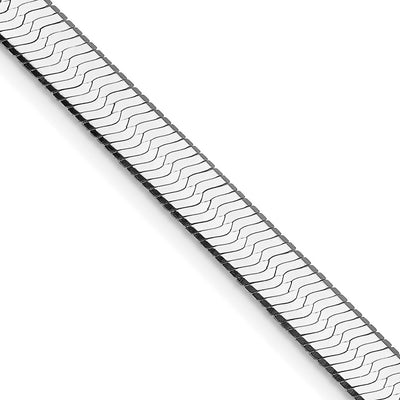Sterling Silver Rhodium-plated Magic Herringbone Chain, 16 x 7.3mm