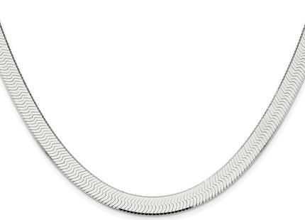 Sterling silver herringbone link chain, alternate view