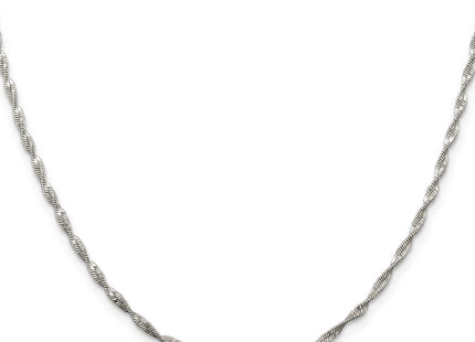Sterling silver herringbone link chain, alternate view