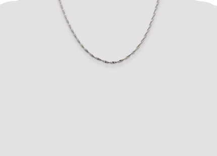 Sterling silver herringbone link chain, further view