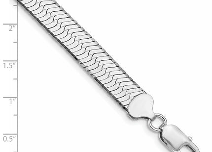 Sterling silver herringbone link chain, another view