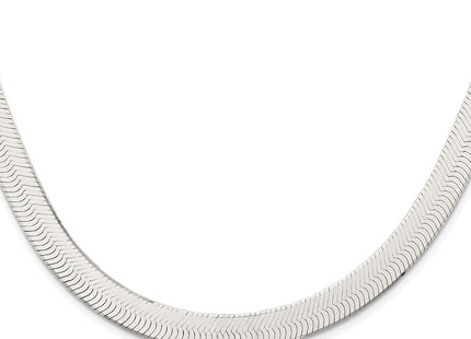 Sterling silver herringbone link chain, alternate view