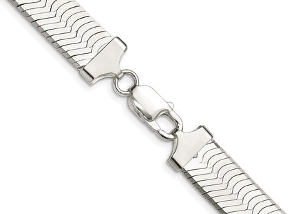 Sterling silver herringbone link chain, another view
