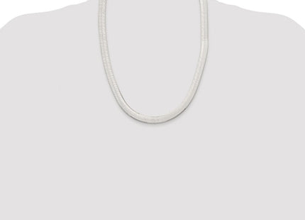 Sterling silver herringbone link chain, further view