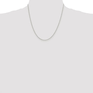 Sterling Silver Rhodium-plated Diamond-cut Cable Chain (Style QHC022R-20)