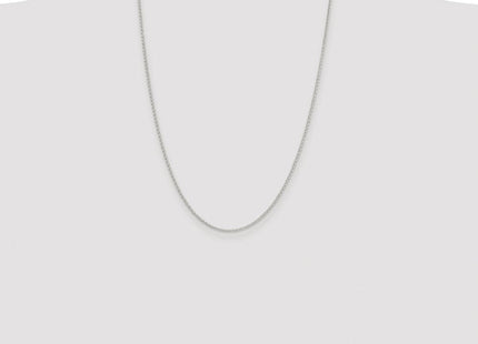 Sterling Silver Rhodium-plated Diamond-cut Cable Chain (Style QHC022R-24)