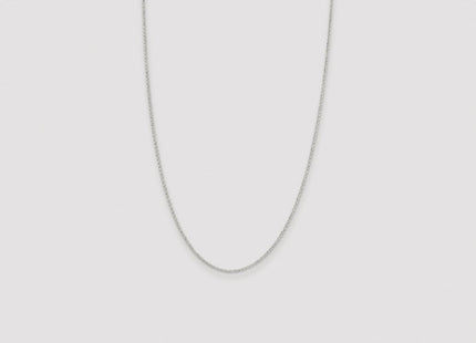 Sterling Silver Rhodium-plated Diamond-cut Cable Chain (Style QHC022R-26)