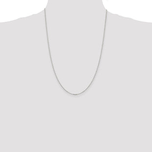 Sterling Silver Diamond-cut Cable Chain (Style QHC027-24)