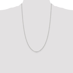 Sterling Silver Diamond-cut Cable Chain (Style QHC027-26)