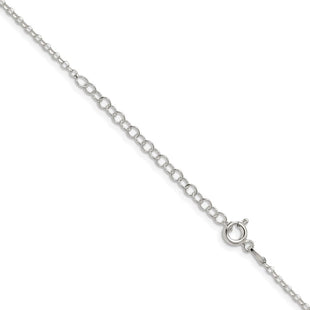 Sterling Silver Diamond-cut Cable Chain w/2in ext. (Style QHC027E-18)