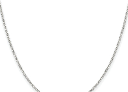Sterling Silver Rhodium-plated Diamond-cut Cable Chain, 22 x 1.75mm