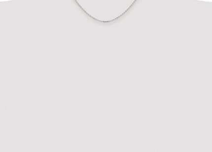 Sterling Silver Rhodium-plated Diamond-cut Cable Chain (Style QHC027R-16)