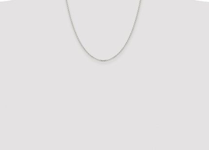 Sterling Silver Rhodium-plated Diamond-cut Cable Chain (Style QHC027R-20)