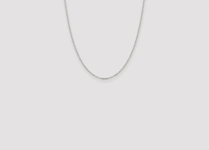 Sterling Silver Rhodium-plated Diamond-cut Cable Chain (Style QHC027R-22)