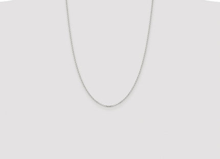 Sterling Silver Rhodium-plated Diamond-cut Cable Chain (Style QHC027R-24)