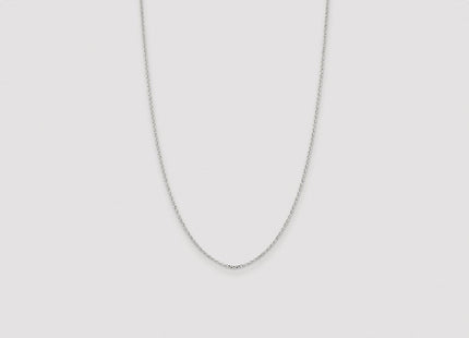 Sterling Silver Rhodium-plated Diamond-cut Cable Chain (Style QHC027R-26)