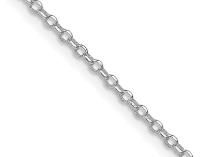 Sterling Silver Rhodium-plated Diamond-cut Cable Chain, 22 x 1.75mm