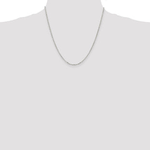 Sterling Silver Diamond-cut Cable Chain (Style QHC035-20)