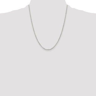 Sterling Silver Diamond-cut Cable Chain (Style QHC035-22)