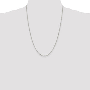 Sterling Silver Diamond-cut Cable Chain (Style QHC035-24)
