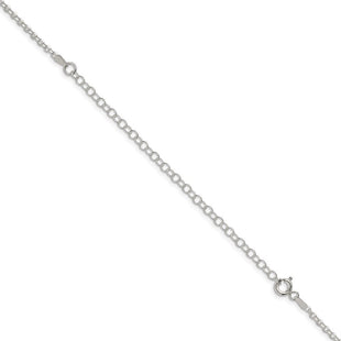 Sterling Silver Diamond-cut Cable Chain w/4in ext. (Style QHC035E-22)