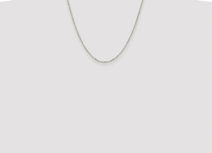 Sterling Silver Rhodium-plated Diamond-cut Cable Chain (Style QHC035R-20)