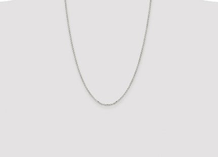 Sterling Silver Rhodium-plated Diamond-cut Cable Chain (Style QHC035R-24)